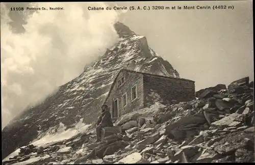 Ak Zermatt Kanton Wallis, Matterhorn, Cabane du Cervin, Mont Cervin