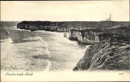 Ak Flambro Flamborough Yorkshire, Flamborough Head, Felsküste