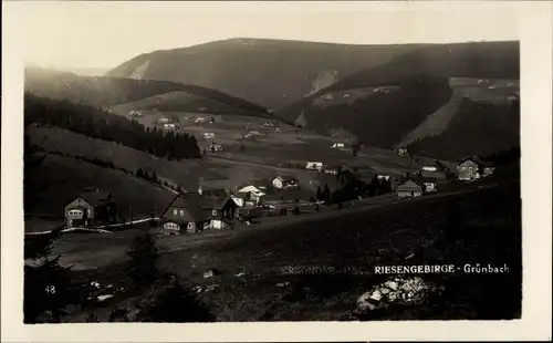 Ak Grünbach Pec pod Sněžkou Petzer Riesengebirge Region Königgrätz, Panorama