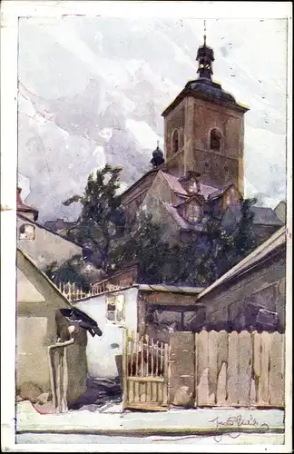 Künstler Ak Cesky Raj Turnov Turnau Region Reichenberg, Kirche