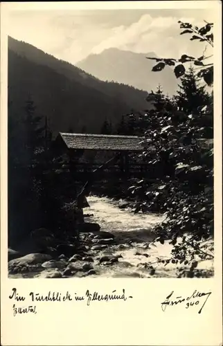 Ak Zillertal Tirol Österreich, Zillergrund, Fluss