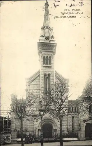 Ak Paris XVIII Montmartre, Église Saint Paul, Boulevard Ornano