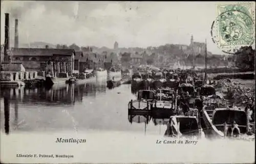 Ak Montluçon Allier, Le Canal du Berry