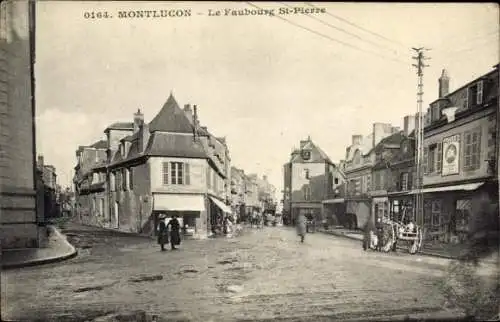 Ak Montluçon Allier, Le Faubourg St Pierre