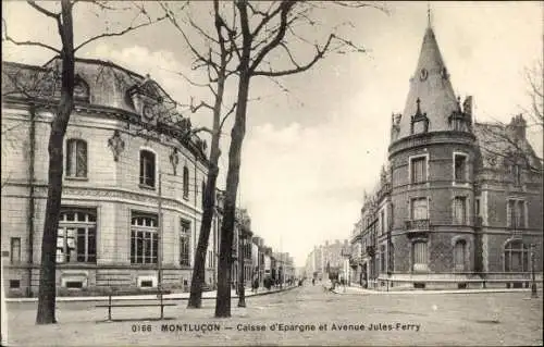 Ak Montlucon Allier, Caisse d'Epargne, Avenue Jules Ferry