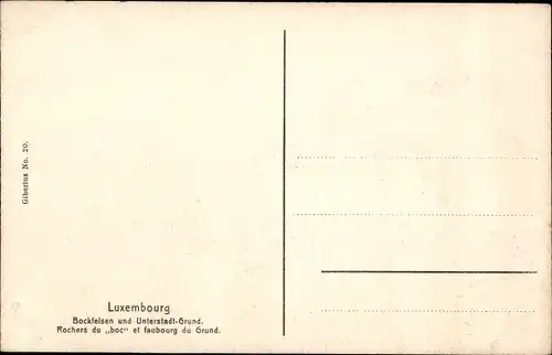 Ak Luxemburg Luxembourg, Bockfelsen und Unterstadt Grund, Rochers de boc et faubourg du Grund