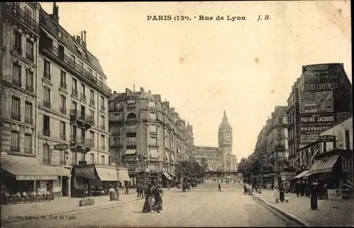 Ak Paris XII Reuilly, Rue de Lyon