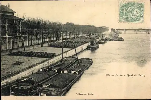 Ak Paris XII Reuilly, Quai de Bercy