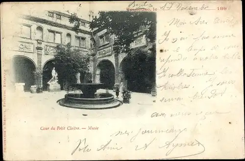 Ak Toulouse Haute Garonne, Coeur de Petit Cloitre, Musée