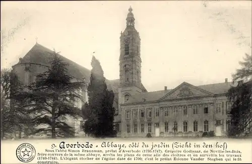 Ak Scherpenheuvel Zichem Flämisch Brabant, Abtei Averbode, Abbaye, côte du jardin (Zicht in den hof)