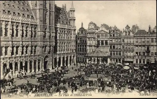 Ak Bruxelles Brüssel, La Place de l'Hotel de Ville