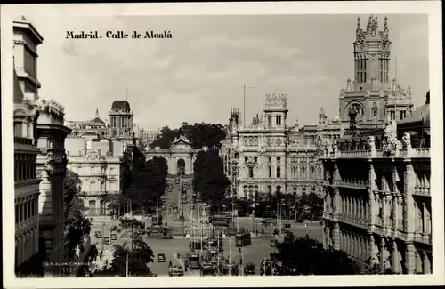 Ak Madrid Spanien, Calle de Alcala