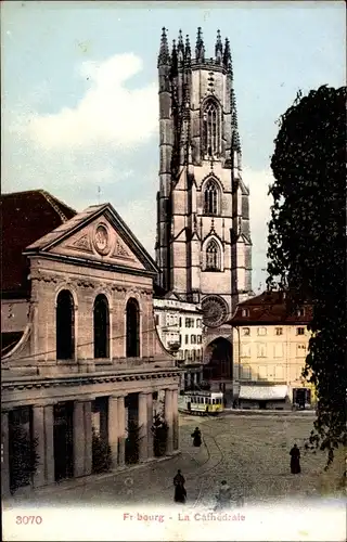 Ak Fribourg Freiburg Stadt Schweiz, La Cathedrale