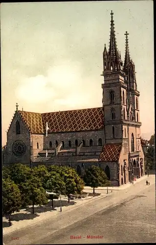 Ak Bâle Basel Stadt Schweiz, Münster