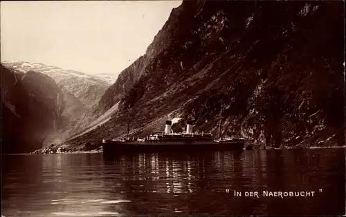 Ak Naerobucht Norwegen, HSDG Dampfer Monte Sarmiento