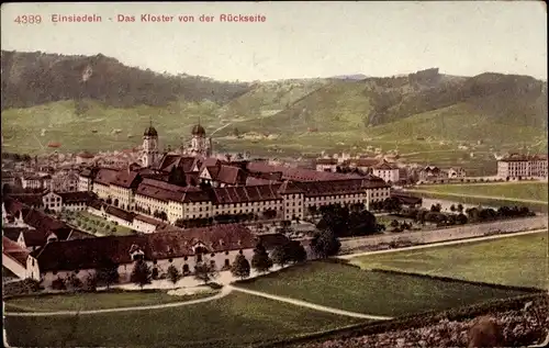 Ak Einsiedeln Kanton Schwyz Schweiz, Das Kloster von der Rückseite