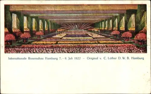 Künstler Ak Löther, C., Hamburg, Internationale Rosenschau Juli 1922