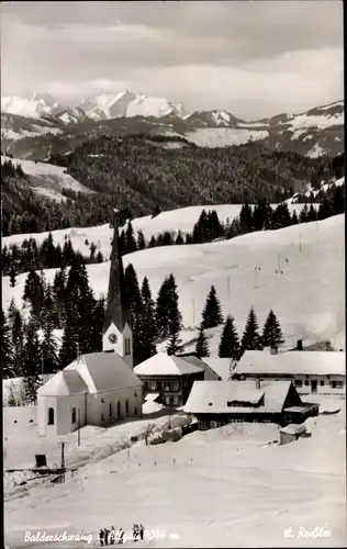 Ak Balderschwang im Allgäu, Panorama, Schnee, Winteridyll