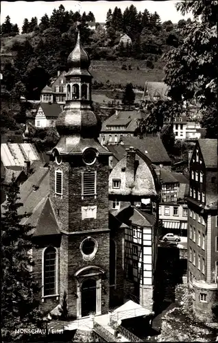 Ak Monschau Montjoie in der Eifel, Blick über die Dächer der Stadt