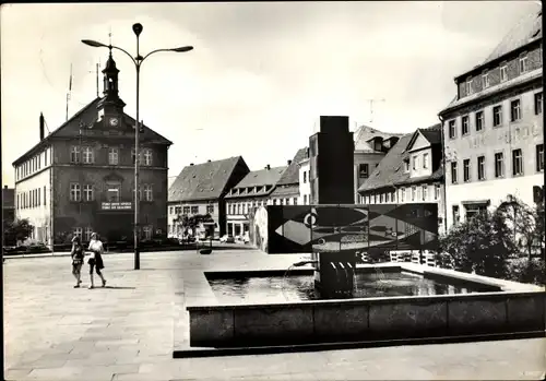 Ak Geithain in Sachsen, Partie im Ort, Brunnen