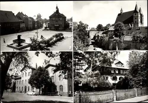 Ak Geithain in Sachsen, Markt, Nikolaikirche, Bahnhof, Jugendherberge