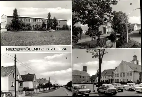 Ak Niederpöllnitz Harth Pöllnitz in Thüringen, Polytechnische Oberschule Magnus Poser, Bahnhofstraße