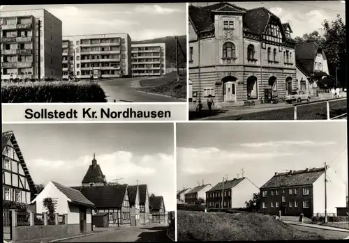 Ak Sollstedt in Thüringen, Neues Wohngebiet, Hauptstraße, Dorfstraße, Karl Marx Straße