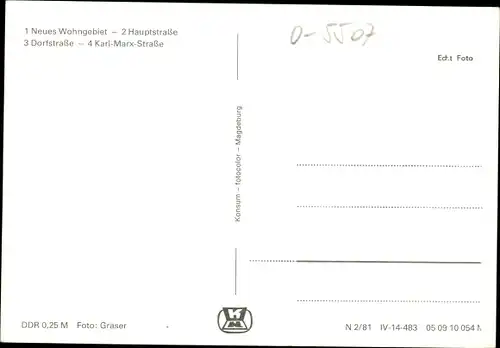 Ak Sollstedt in Thüringen, Neues Wohngebiet, Hauptstraße, Dorfstraße, Karl Marx Straße