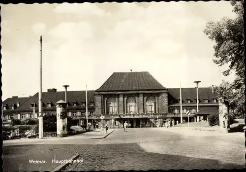 Ak Weimar in Thüringen, Hauptbahnhof