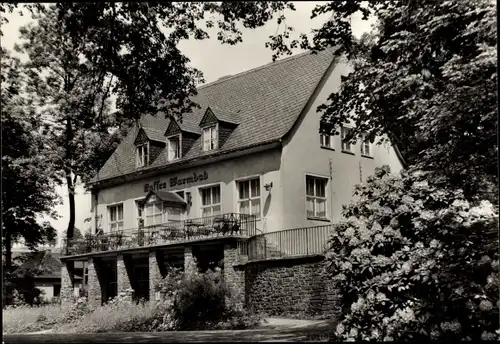Ak Warmbad Wolkenstein in Sachsen, Kaffee Warmbad, Hausansicht