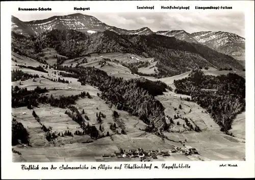 Ak Thalkirchdorf Oberstaufen im Allgäu, Brunnenauscharte, Hochgrat, Seelekopf, Hohenfluhalpkopf