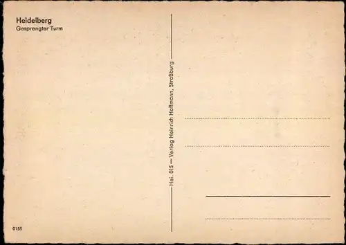 Ak Heidelberg am Neckar, gesprengter Turm