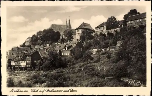 Ak Nordhausen am Harz, Stadtmauer, Dom