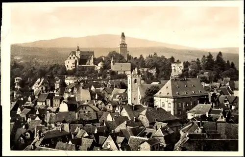 Ak Kronberg im Taunus, Panorama mit Altkönig, Kirche, Schloss