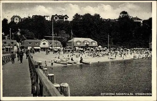 Ak Sassnitz auf Rügen, Strandleben