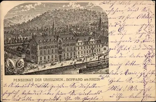 Litho Boppard am Rhein, Pensionat der Ursulinen