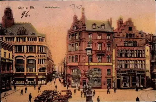 Ak Köln am Rhein, Wallraffsplatz, Straßenpartie, Kreuzung