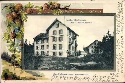 Passepartout Ak Blauen Badenweiler im Schwarzwald, Gasthof Hochblauen