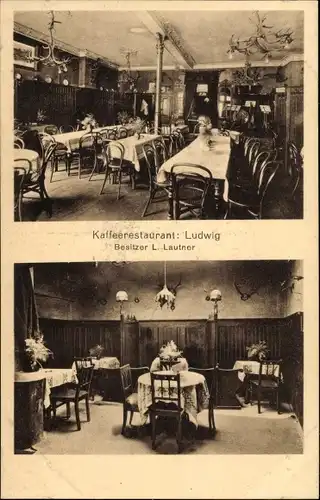 Ak Augsburg in Schwaben, Kaffeerestaurant Ludwig