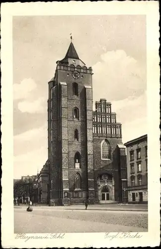 Ak Chojnów Haynau Schlesien, Ev. Kirche