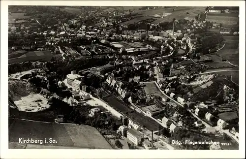 Ak Kirchberg in Sachsen, Fliegeraufnahme