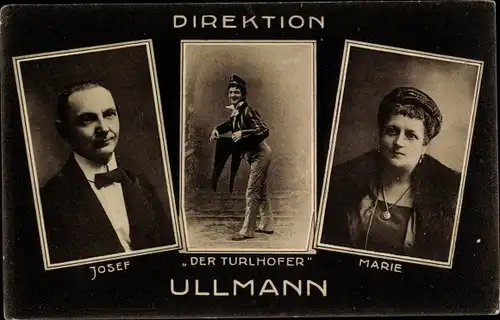 Ak Der Turlhofer, Direktion Josef und Marie Ullmann, Portraits