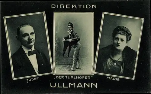 Ak Der Turlhofer, Direktion Josef und Marie Ullmann, Portraits