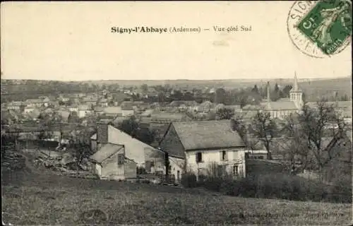 Ak Signy l'Abbaye Ardennes, Vue coté Sud