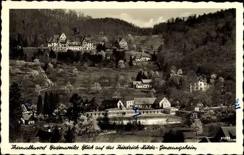 Ak Badenweiler im Schwarzwald, Teilansicht mit Friedrich-Hilda-Genesungsheim