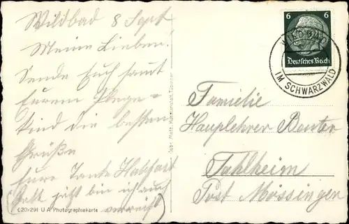 Ak Bad Wildbad im Schwarzwald, Bergbahn