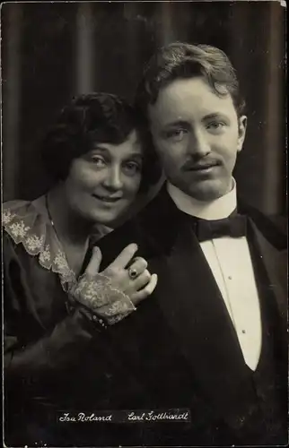 Ak Opernsänger Isa Roland, Carl Gotthardt