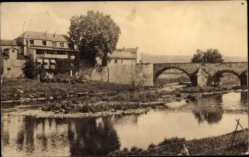 Ak Echternacherbrück in Rheinland Pfalz, Hotel Bitburger Hof, Kanustation