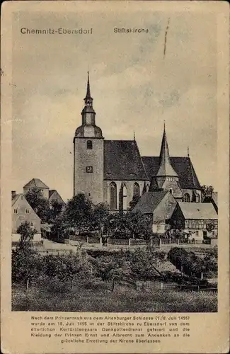 Ak Ebersdorf Chemnitz in Sachsen, Stiftskirche