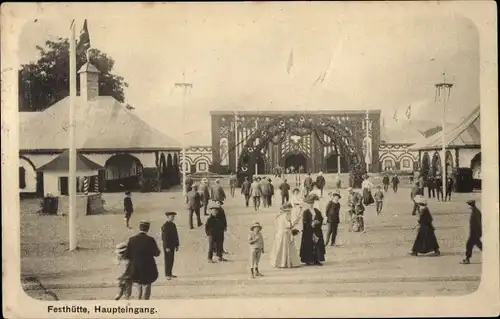 Ak Bern Stadt Schweiz, Schützenfest 1910, Festhütte, Haupteingang